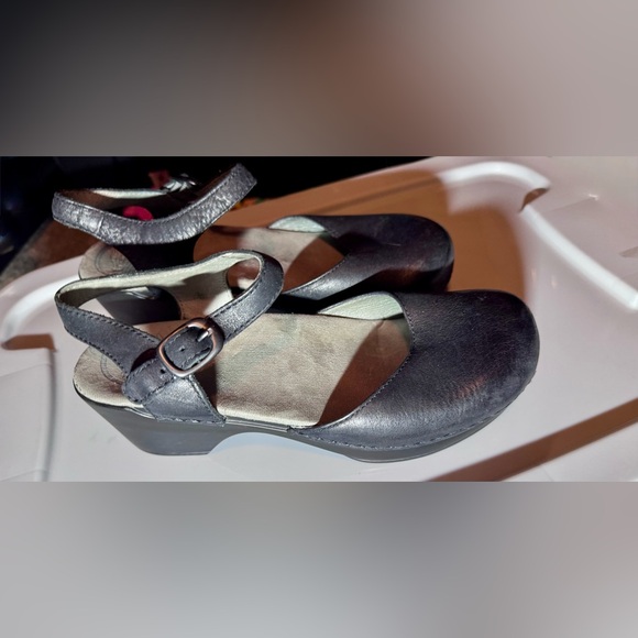 Dansko Black Leather Mules - Picture 11 of 13